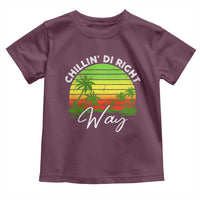 Jamaican Reggae Vibes Toddler T Shirt Retro Rasta Sunset Chill Chillin Di Right Way - Wonder Print Shop