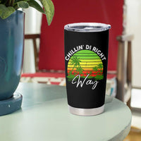 Jamaican Reggae Vibes Tumbler Cup Retro Rasta Sunset Chill Chillin Di Right Way - Wonder Print Shop