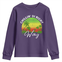 Jamaican Reggae Vibes Youth Sweatshirt Retro Rasta Sunset Chill Chillin Di Right Way - Wonder Print Shop