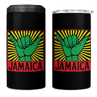 Jamaica Rasta Shaka Sign 4 in 1 Can Cooler Tumbler Retro Reggae Vibes - Wonder Print Shop