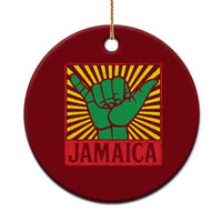 Jamaica Rasta Shaka Sign Ceramic Ornament Retro Reggae Vibes - Wonder Print Shop