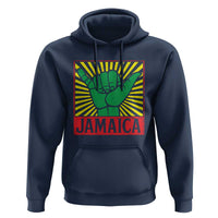 Jamaica Rasta Shaka Sign Hoodie Retro Reggae Vibes - Wonder Print Shop