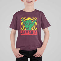 Jamaica Rasta Shaka Sign T Shirt For Kid Retro Reggae Vibes - Wonder Print Shop