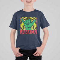 Jamaica Rasta Shaka Sign T Shirt For Kid Retro Reggae Vibes - Wonder Print Shop
