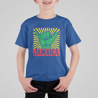 Jamaica Rasta Shaka Sign T Shirt For Kid Retro Reggae Vibes - Wonder Print Shop