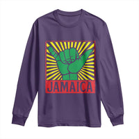 Jamaica Rasta Shaka Sign Long Sleeve Shirt Retro Reggae Vibes - Wonder Print Shop