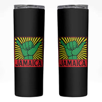 Jamaica Rasta Shaka Sign Skinny Tumbler Retro Reggae Vibes - Wonder Print Shop
