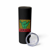 Jamaica Rasta Shaka Sign Skinny Tumbler Retro Reggae Vibes - Wonder Print Shop