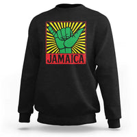 Jamaica Rasta Shaka Sign Sweatshirt Retro Reggae Vibes - Wonder Print Shop