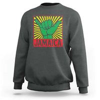 Jamaica Rasta Shaka Sign Sweatshirt Retro Reggae Vibes - Wonder Print Shop