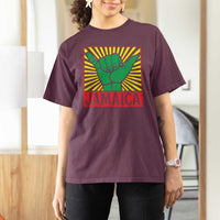 Jamaica Rasta Shaka Sign T Shirt For Women Retro Reggae Vibes - Wonder Print Shop