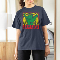 Jamaica Rasta Shaka Sign T Shirt For Women Retro Reggae Vibes - Wonder Print Shop