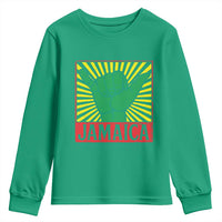 Jamaica Rasta Shaka Sign Youth Sweatshirt Retro Reggae Vibes - Wonder Print Shop