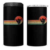 Shaka Hand 4 in 1 Can Cooler Tumbler Retro Vintage Shaka Sign Rasta Hawaii Hawaiian - Wonder Print Shop
