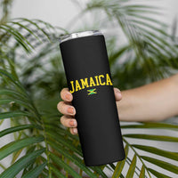 Vintage Jamaica Skinny Tumbler Retro Jamaican Flag National Pride Vacation - Wonder Print Shop