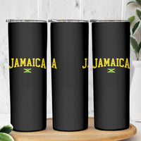 Vintage Jamaica Skinny Tumbler Retro Jamaican Flag National Pride Vacation - Wonder Print Shop