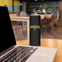 Vintage Jamaica Skinny Tumbler Retro Jamaican Flag National Pride Vacation - Wonder Print Shop