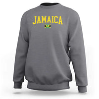 Vintage Jamaica Sweatshirt Retro Jamaican Flag National Pride Vacation - Wonder Print Shop