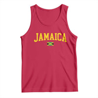 Vintage Jamaica Tank Top Retro Jamaican Flag National Pride Vacation - Wonder Print Shop