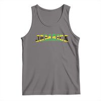 Jamaican Pride Tank Top Retro Jamaica Flag Distressed Varsity Lettering Style - Wonder Print Shop