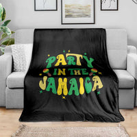 Party in The Jamaica Throw Blanket Funny Jamaican Independence Day - Wonder Print Shop