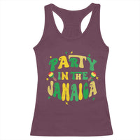 Party in The Jamaica Racerback Tank Top Funny Jamaican Independence Day - Wonder Print Shop