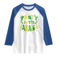 Party in The Jamaica Raglan Shirt Funny Jamaican Independence Day - Wonder Print Shop
