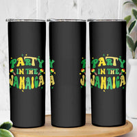 Party in The Jamaica Skinny Tumbler Funny Jamaican Independence Day - Wonder Print Shop