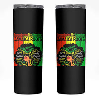 Proud Jamaican Afro Black Woman Skinny Tumbler Remembering My Ancestors Jamaica Pride - Wonder Print Shop