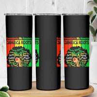 Proud Jamaican Afro Black Woman Skinny Tumbler Remembering My Ancestors Jamaica Pride - Wonder Print Shop