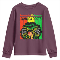 Proud Jamaican Afro Black Woman Youth Sweatshirt Remembering My Ancestors Jamaica Pride - Wonder Print Shop