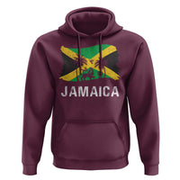 Jamaica Hoodie Retro Vintage Jamaican Pride Flag Lion Of Judah - Wonder Print Shop