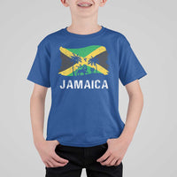Jamaica T Shirt For Kid Retro Vintage Jamaican Pride Flag Lion Of Judah - Wonder Print Shop