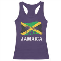 Jamaica Racerback Tank Top Retro Vintage Jamaican Pride Flag Lion Of Judah - Wonder Print Shop