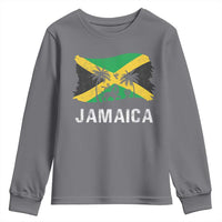 Jamaica Youth Sweatshirt Retro Vintage Jamaican Pride Flag Lion Of Judah - Wonder Print Shop