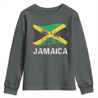 Jamaica Youth Sweatshirt Retro Vintage Jamaican Pride Flag Lion Of Judah - Wonder Print Shop
