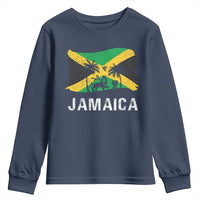 Jamaica Youth Sweatshirt Retro Vintage Jamaican Pride Flag Lion Of Judah - Wonder Print Shop