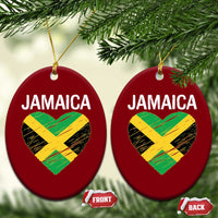 Jamaican Heart Flag Ceramic Ornament Patriotic Jamaica Girls Proud Jamaican Roots - Wonder Print Shop