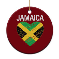Jamaican Heart Flag Ceramic Ornament Patriotic Jamaica Girls Proud Jamaican Roots - Wonder Print Shop