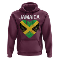 Jamaican Heart Flag Hoodie Patriotic Jamaica Girls Proud Jamaican Roots - Wonder Print Shop