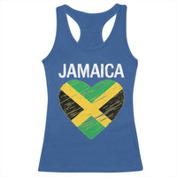 Jamaican Heart Flag Racerback Tank Top Patriotic Jamaica Girls Proud Jamaican Roots - Wonder Print Shop