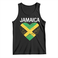 Jamaican Heart Flag Tank Top Patriotic Jamaica Girls Proud Jamaican Roots - Wonder Print Shop