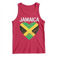 Jamaican Heart Flag Tank Top Patriotic Jamaica Girls Proud Jamaican Roots - Wonder Print Shop