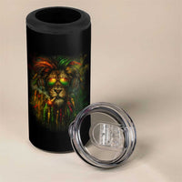 Rasta Reggae Lion Smoking Weed 4 in 1 Can Cooler Tumbler Jamaican Reggae Music and Weed Lovers - Wonder Print Shop