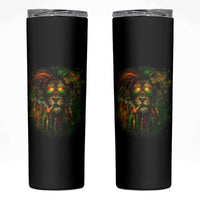 Rasta Reggae Lion Smoking Weed Skinny Tumbler Jamaican Reggae Music and Weed Lovers - Wonder Print Shop