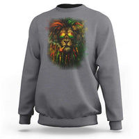 Rasta Reggae Lion Smoking Weed Sweatshirt Jamaican Reggae Music and Weed Lovers - Wonder Print Shop