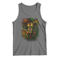 Rasta Reggae Lion Smoking Weed Tank Top Jamaican Reggae Music and Weed Lovers - Wonder Print Shop