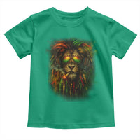 Rasta Reggae Lion Smoking Weed Toddler T Shirt Jamaican Reggae Music and Weed Lovers - Wonder Print Shop