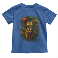 Rasta Reggae Lion Smoking Weed Toddler T Shirt Jamaican Reggae Music and Weed Lovers - Wonder Print Shop
