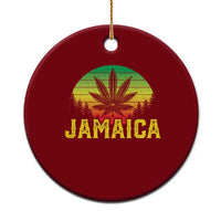 Jamaica Stoner Ceramic Ornament Rasta Sunset Cannabis Marijuana Weed Lovers 420 - Wonder Print Shop